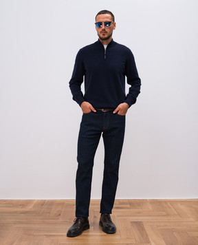 Cashmere&Whiskey Синий джемпер из кашемира MU8661312341R