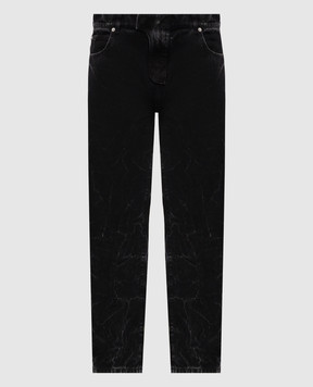 Balmain Чорні джинси з патчем логотипа FH0MI083DG01