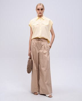 Twinset Жовта блуза з шовком 251TP2501