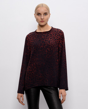 Tom Ford Коричнева блуза в анімалістичний принт TS1576