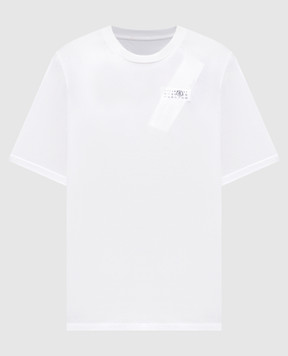 Maison Margiela MM6 Біла футболка з нашивкою логотипа S52GC0336M20048