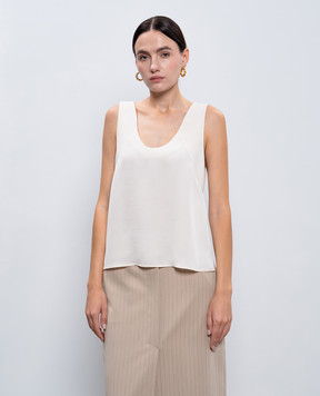 Twinset Бежевий топ з логотипом 242TT2412