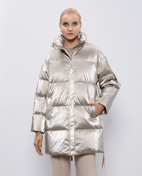 Be Florence Бежевий стьобаний пуховик BE2437