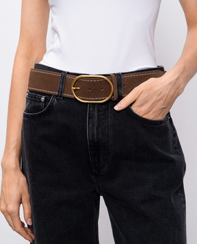 Gianni Chiarini Коричневий замшевий ремінь CNK00334CM