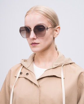 Twinset Золотые очки с логотипом. 999TZ5066