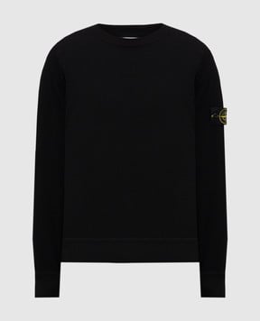 Stone Island Чорний джемпер з патчем логотипа K1S155100036S00B5