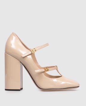 Dolce&Gabbana Бежеві шкіряні лаковані туфлі Jackie New CD1960A1471