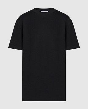 Helmut Lang Чорна футболка з принтом логотипа O01HW503