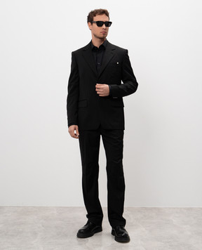 Helmut Lang Чорний піджак Curve з вовни O06HM102
