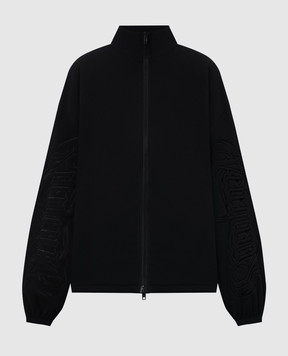 Vetements Черная спортивная куртка с вышивкой логотипа UA65JA950B