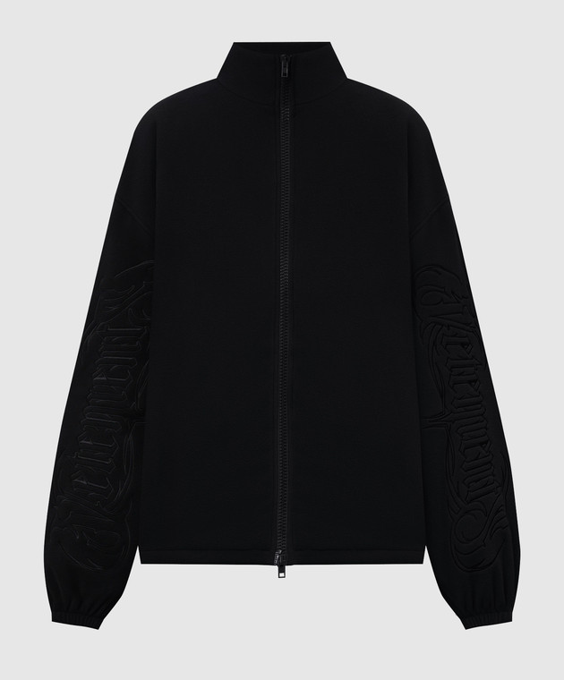 Vetements - Черная спортивная куртка с вышивкой логотипа