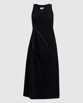 Maison Margiela MM6 Чорна сукня міді з гачками S52CT0786M20054