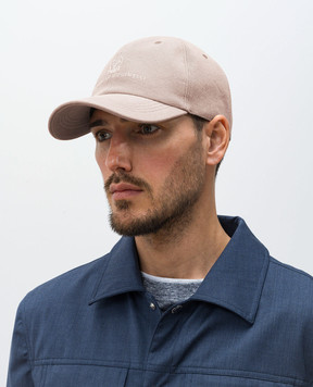 Brunello Cucinelli Серая кепка с вышивкой эмблемы с логотипом M277P9850
