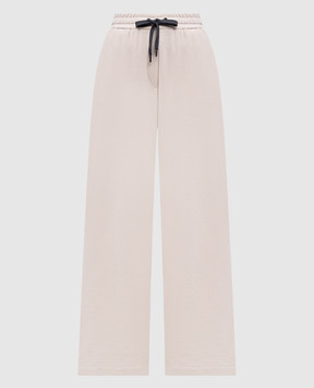Brunello Cucinelli Бежевые спортивные штаны MN05NVE399