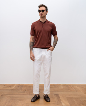 Canali Коричневое поло MK00145C0127