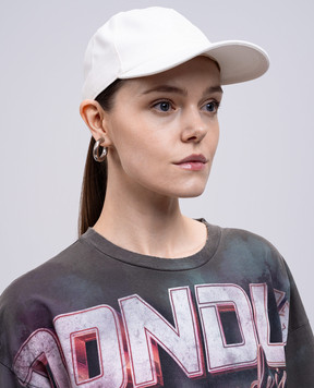 Dondup Біла кепка з вишивкою емблеми логотипа WQ142Y00402DIT1