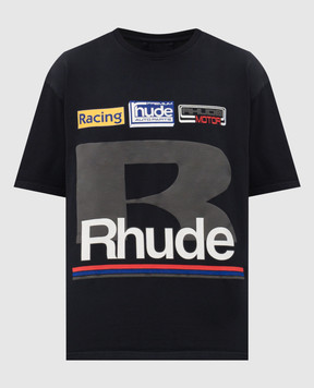 Rhude Чорна футболка з принтом логотипа RHSS25TT12012