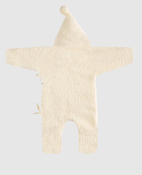 Binibamba Детский белый комбинезон из шерсти мериноса SNUGGLESUIT