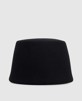 Loro Piana Черная шляпа Jasmine из шерсти кролика FAO4040