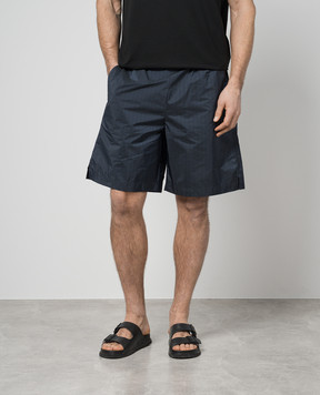 Vetements Синие шорты в полоску с логотипом UE64SS400BW