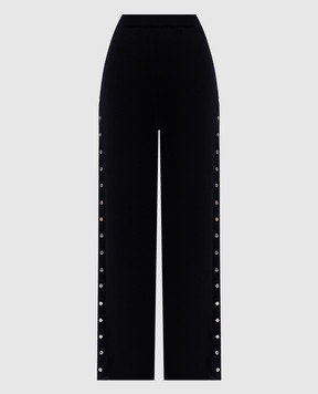 Jil Sander Чорні штани з вовни з заклепками J02KA0350J14797