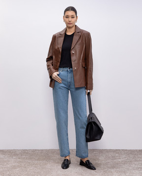Lou Lou Studio Коричнева шкіряна куртка ALDO ALDO