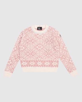 Moncler Grenoble ENFANT Дитячий рожевий светр з вовною J29579C00001M45051214