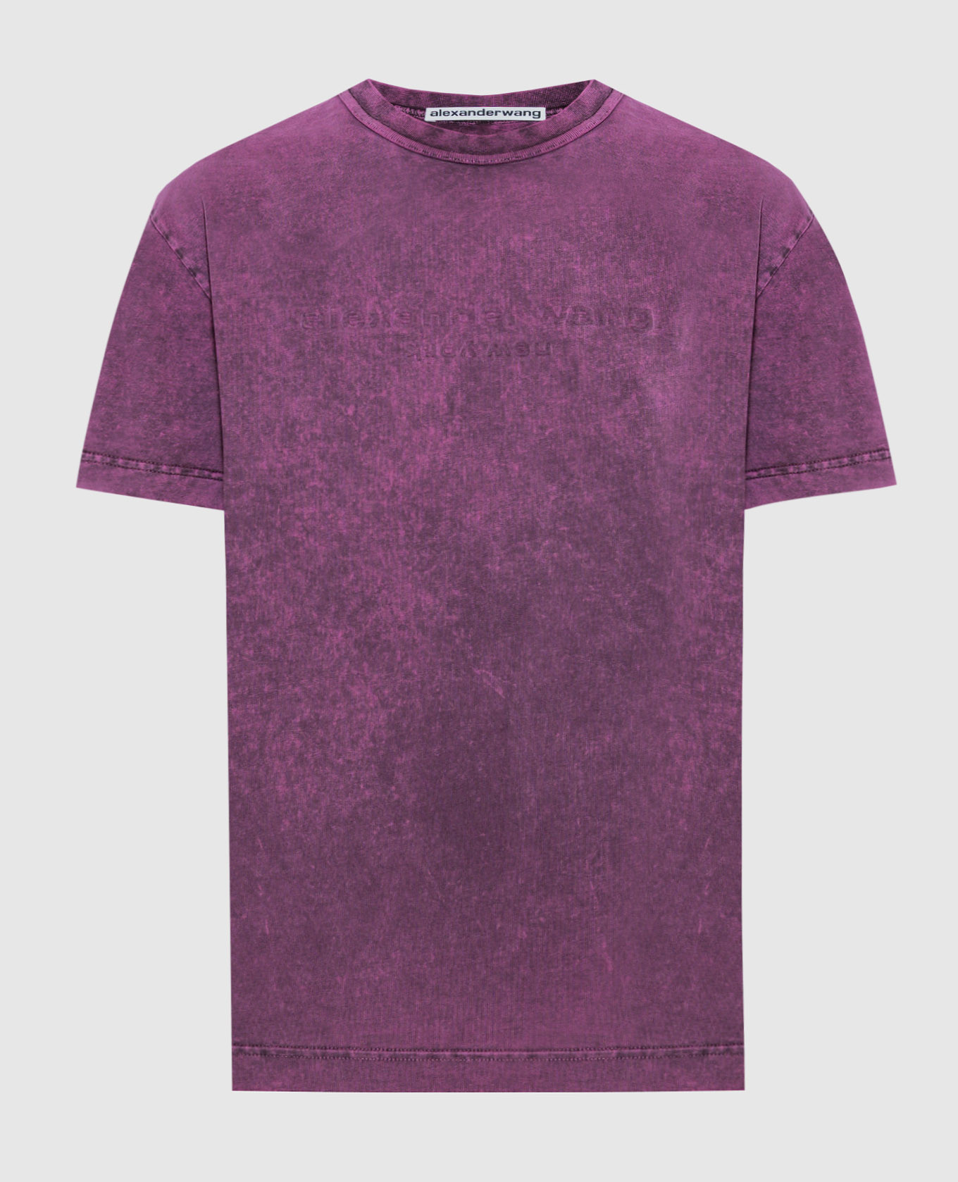 Фиолетовая футболка Acid Wash с фактурным логотипом