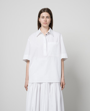 Jil Sander Біла блуза з нашивкою J40DL0134J45127