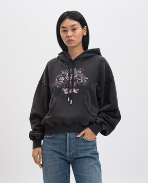 Off-White Серые худи с принтом логотипа OWBB058F24FLE004