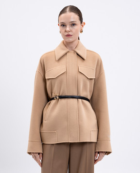 Max Mara Sportmax Бежевая куртка CANTORE из шерсти CANTORE