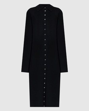 Jil Sander Чорна сукня міді з вовни J02HP0034J14797
