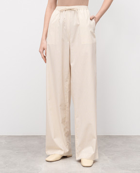 Lou Lou Studio Бежеві штани SERO в смужку SEROSTRIPES