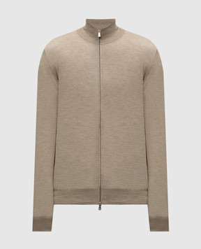 Brunello Cucinelli Бежевый кардиган из шерсти и кашемира M2400106