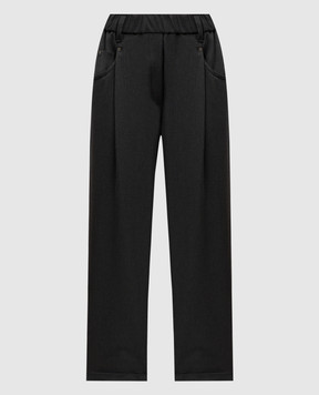 Brunello Cucinelli Серые брюки с цепочкой мониль MP126P8417