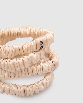Dore & Rose Набір бежевих резинок для волосся із шовку PREMIUMSCRUNCHIES