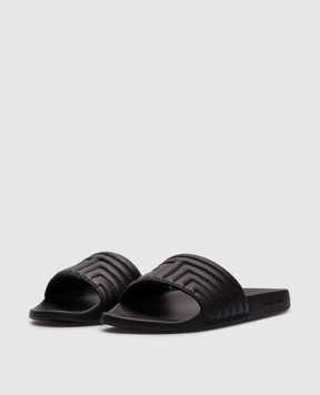 Tom Ford Черные кожаные шлепанцы с логотипом J1519ICL115N