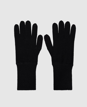 Allude Чорні рукавички з кашеміру 25592000