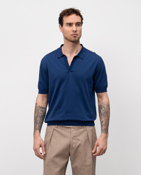 Cashmere&Whiskey Синє поло MB004B