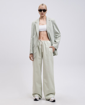 Maison Margiela MM6 Зелений жакет з розрізами S62BN0108M35451