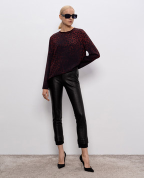 Tom Ford Коричнева блуза в анімалістичний принт TS1576
