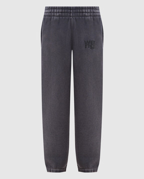 Alexander Wang Серые утепленные джоггеры с логотипом 4CC3244403