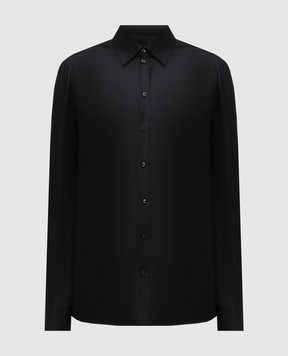 Dolce&Gabbana Чорна сорочка із шовку G5MM4TFU10S