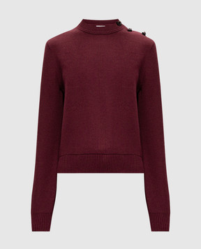 Bottega Veneta Бордовый свитер из шерсти 725634V4E00