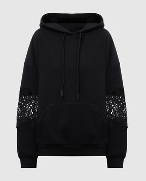 Twinset Черные худи с кружевом 251TP2700
