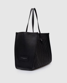 Gianni Chiarini Черная кожаная сумка Marcella с ажурным узором. BS11730AGADIR