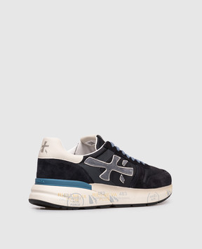 Premiata Синие комбинированные кроссовки MICK с логотипом MICK