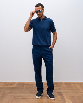 Canali Синее поло MK02261C1052
