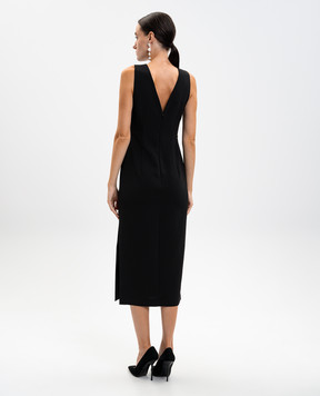 Twinset Черное платье миди с цепочкой 252TP2300