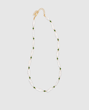 Shyla Белые бусы Bondi с позолотой 22 карат с бусинами BONDINECKLACE